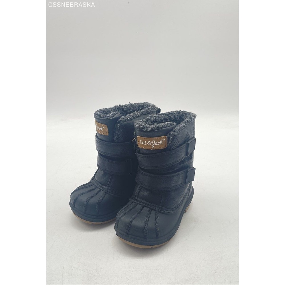Cat & Jack Black Toddler Denver Winter Boots - Size 6